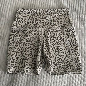 Animal print biker shorts